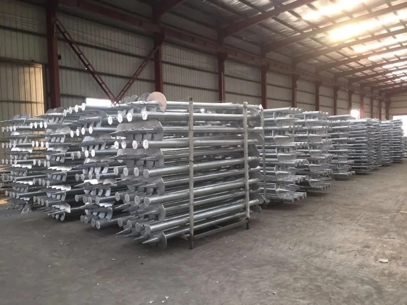 Ground Screw Pole Anchor Foundation Spiral Steel Pile