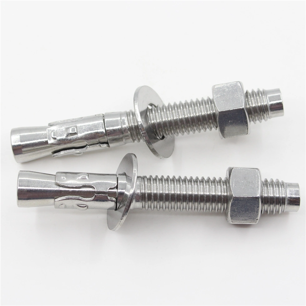 M10 Stainless Steel 304 316 A2 A4 Expansion Rock Concrete Wedge Anchor Bolt Bolt and Nut Wedge Anchor Fastener